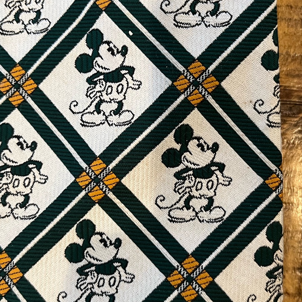 Vintage 70s style Mickey Mouse Patterned Tie